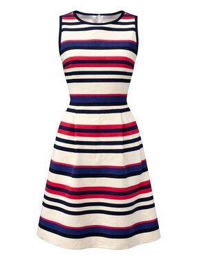J.Crew Striped Sleeveless Dress Size 4 Fit & Flare